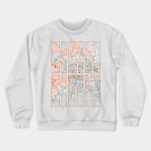 Krakow, Poland City Map Typography - Bohemian Crewneck Sweatshirt